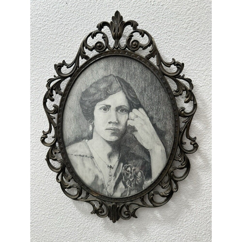 Italian Metal Scroll Frame Floral Made In Italy Wall